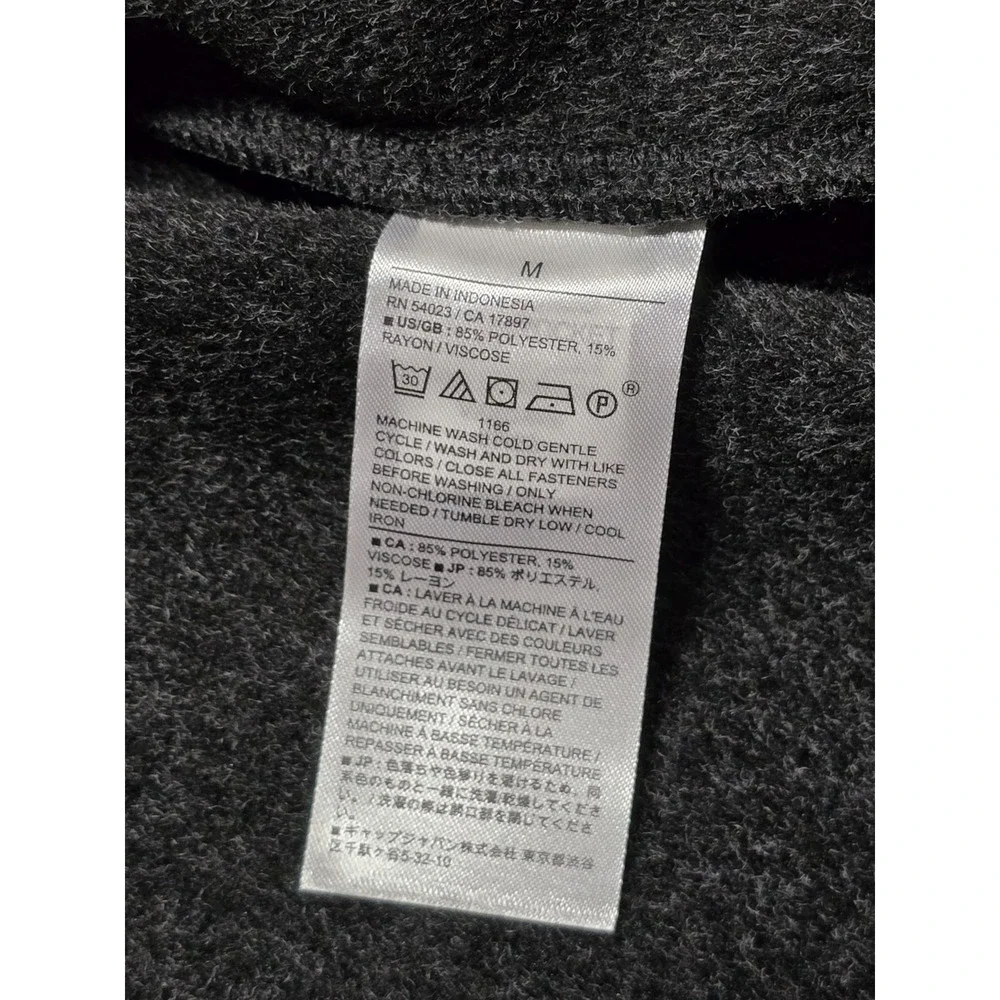 NEW Banana Republic Womens M Brushed Melton Jacket Big Pocket Black Full Zip NWT